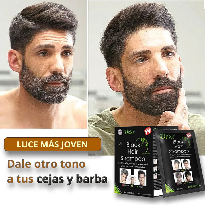 DEJA QUE TU CABELLO LUZCA JOVEN 👨🏽‍🦱 Shampoo Hair Black