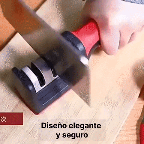 Afilador De Cuchillos De Cocina Acero Y Cerámica 3 Etapas